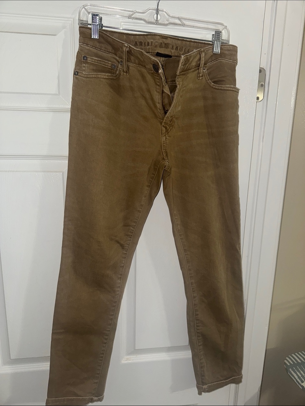 American Eagle Outfitters Men's Slim Straight Jeans in Brown